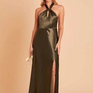 Birdy Grey Monica Dress - Olive Satin S